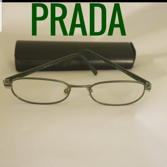 Prada Accessories - PRADA GREEN READING GLASSES +75 W/ CASE